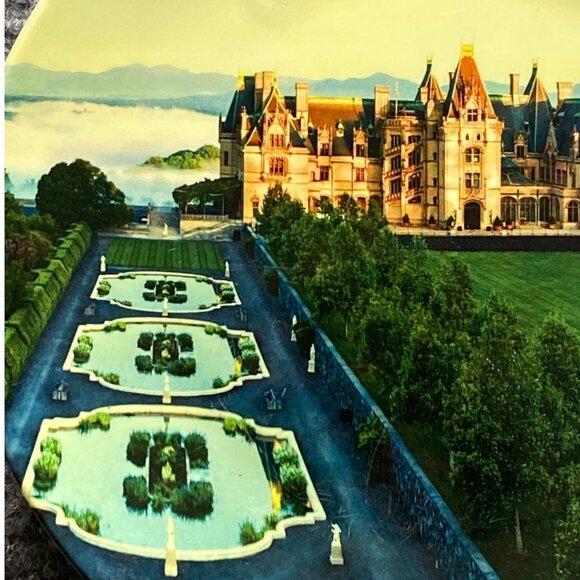 Biltmore Decorative Plate 7" Featuring Historic Estate & Gardens Mountains Fog - Picture 6 of 8